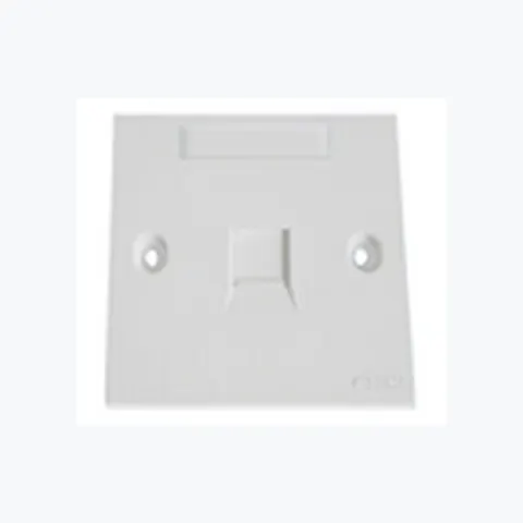 1-Port British Style Shuttered Faceplate